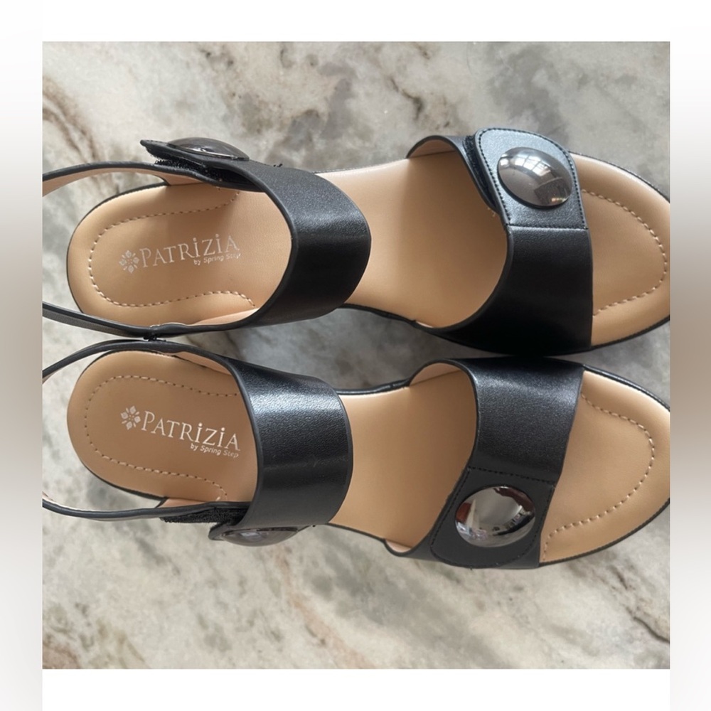 Patrizia women’s high heel sandals black size 8